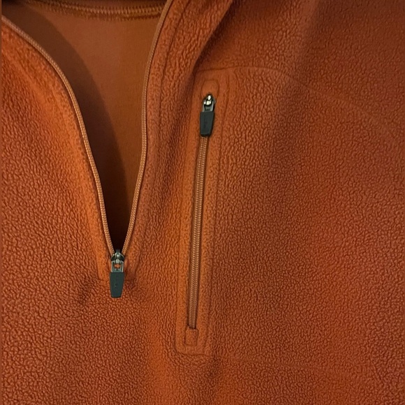 LL Bean Burnt Umber Trail Fleece, Quarter-Zip, size M - Picture 2 of 4